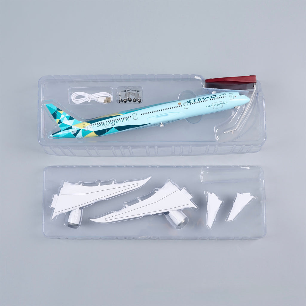 Boeing 787-10 Etihad Airways 1:145 – 47 cm / 18,5 pulgadas – Luces LED 