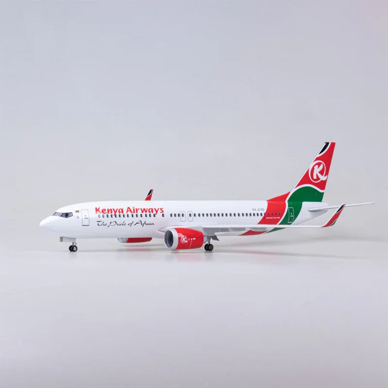 B737-700 KENYA AIRWAYS - SCALE 1/80 - 47CM - 18.5 IN - AIRPLANE MODEL - Gallery 1