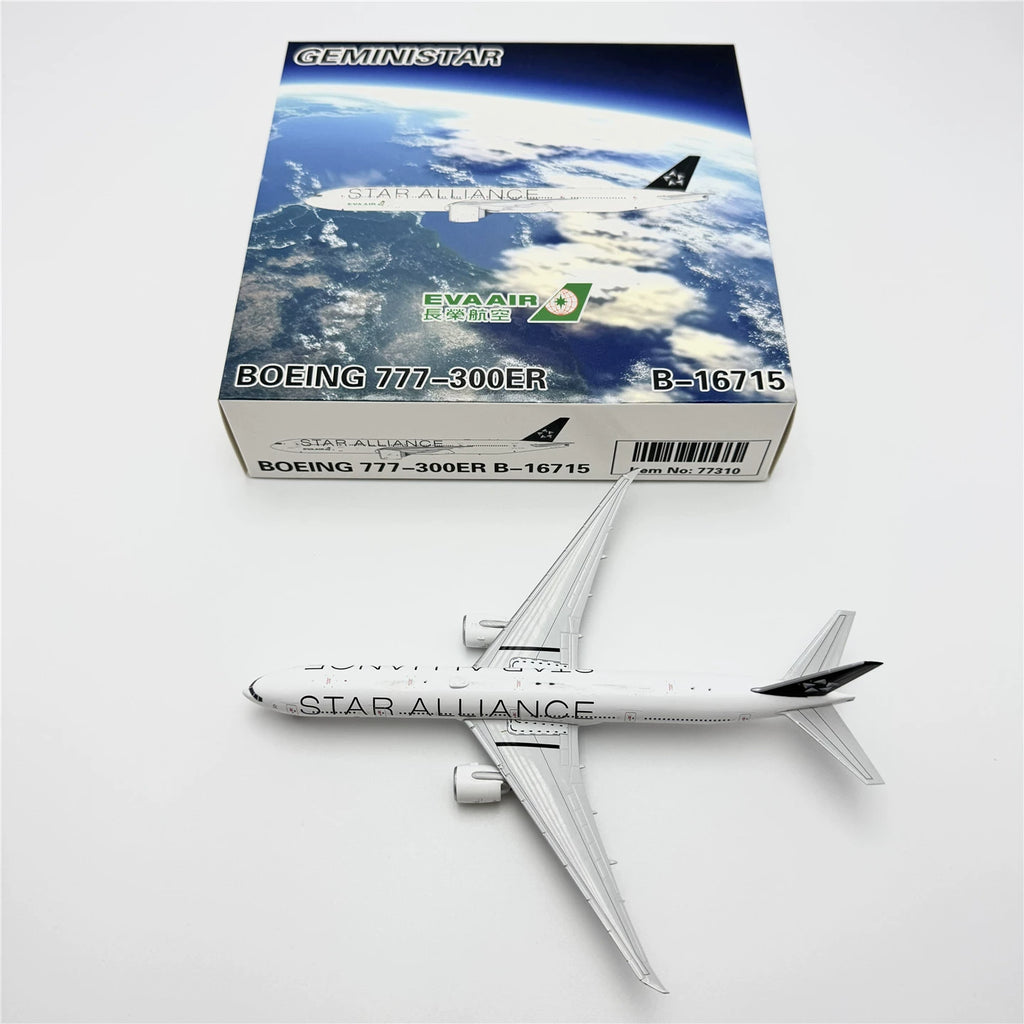 EVA Air Boeing 777-300ER B-16715 / B-16701  Scale 1:400  Geministar Models  18.46 cm
