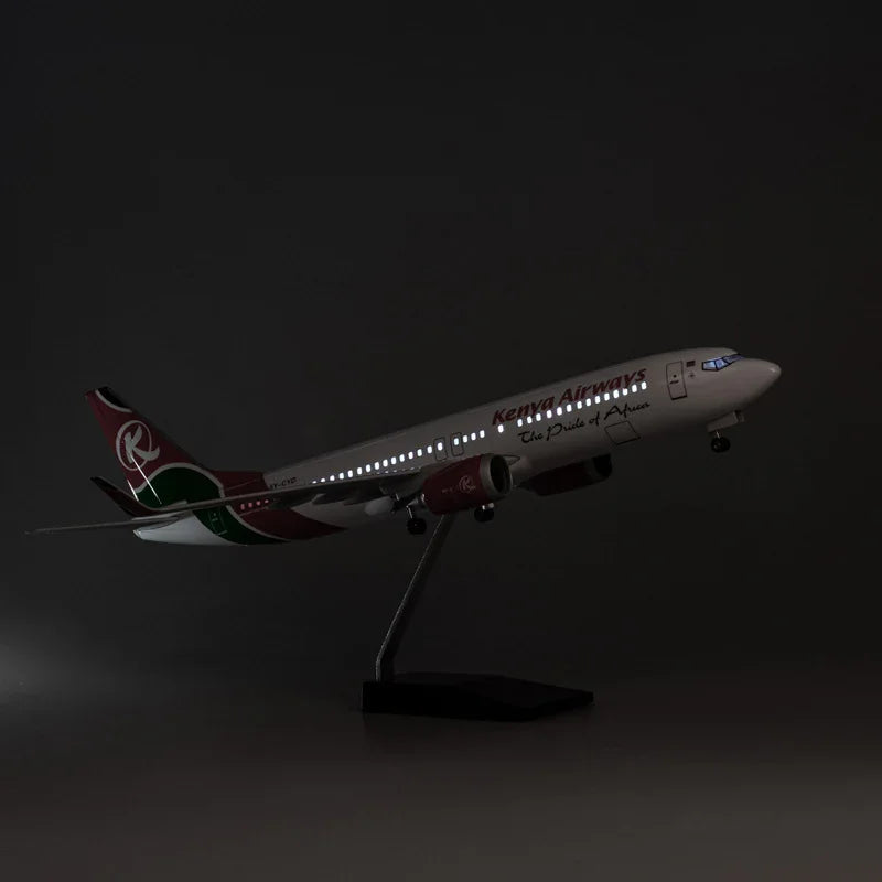 B737-700 KENYA AIRWAYS - SCALE 1/80 - 47CM - 18.5 IN - AIRPLANE MODEL - Gallery 3