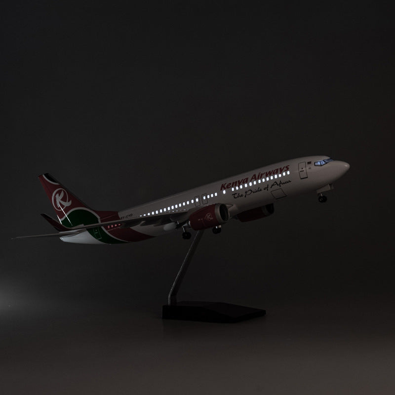 B737-700 KENYA AIRWAYS - SCALE 1/80 - 47CM - 18.5 IN - AIRPLANE MODEL