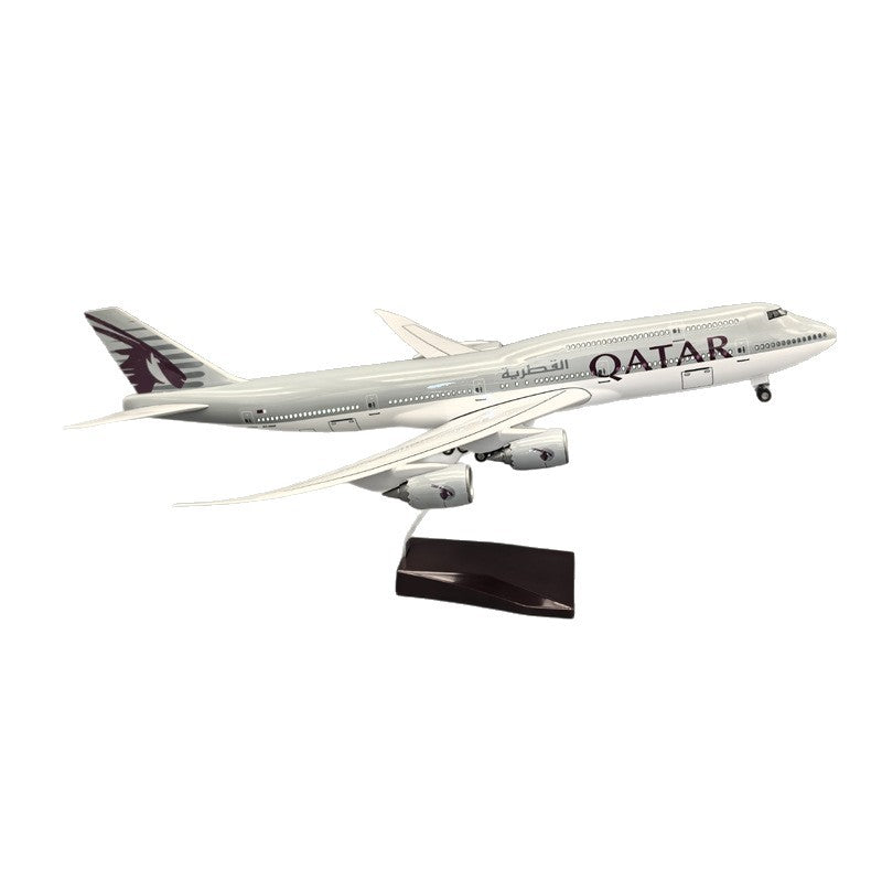 B747 QATAR - SCALE 1/150 - 47CM - 18.5 IN - AIRPLANE MODEL