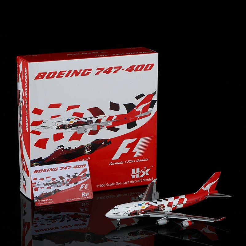 Qantas B747-400 VH-OJC Escala 1:400 Modelos HX 17,67 cm