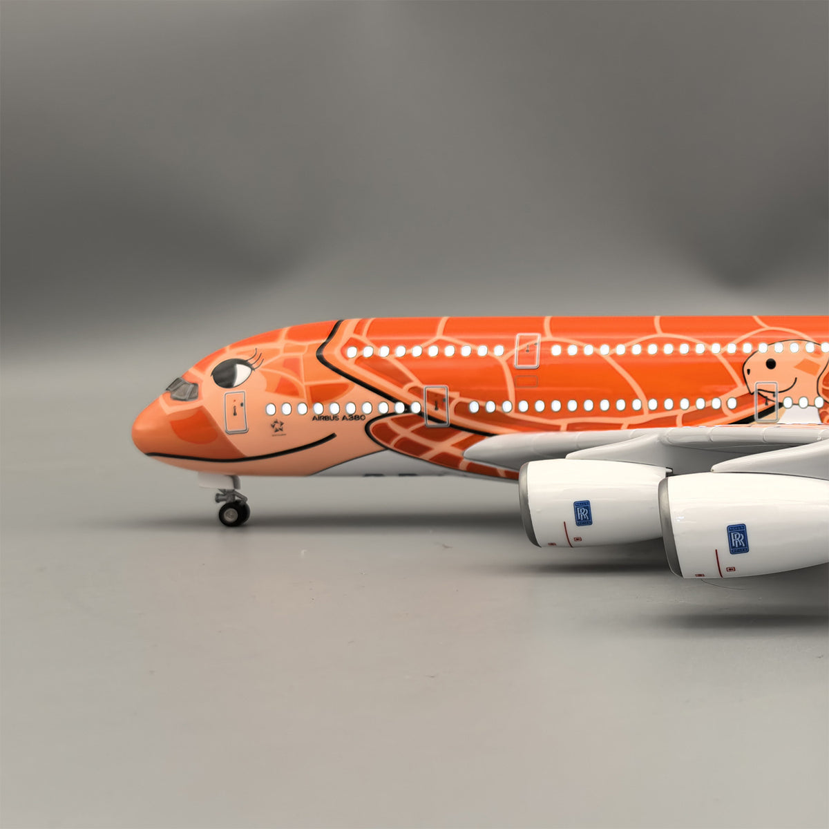 Turtle Model Plane A380 ANA ORANGE TURTLE - SCALE 1/160 - 47CM - 18,5 IN - AIRPLANE MODEL ...
