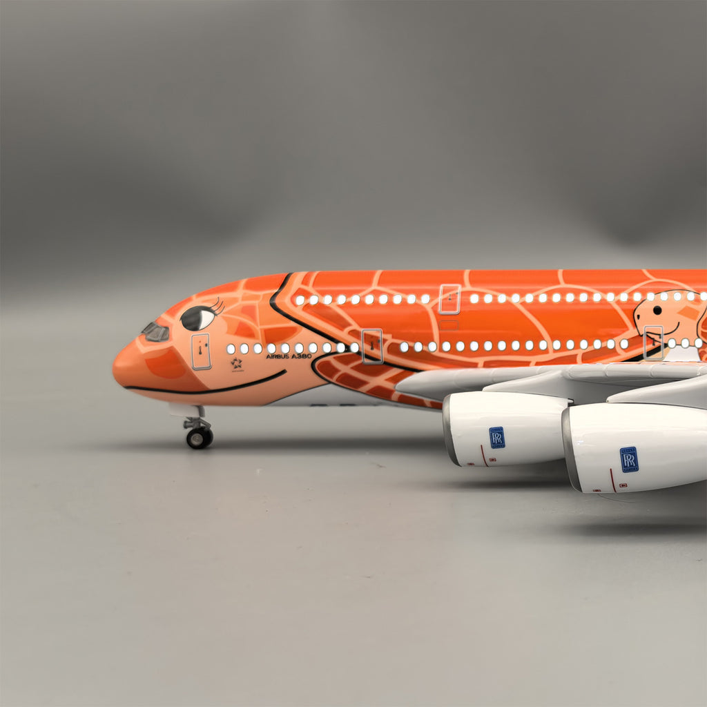 A380 ANA ORANGE TURTLE - SCALE 1/160 - 47CM - 18,5 IN - AIRPLANE MODEL