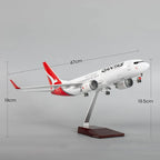 طائرة بوينغ 737-800 كوانتاس - مقياس 1/80 - 47 سم - 18.5 بوصة - نموذج طائرة