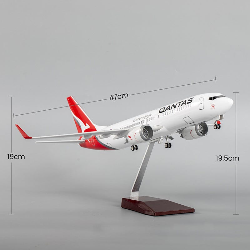 B737-800 Qantas - Escala 1/80 - 47cm - 18,5 pulgadas