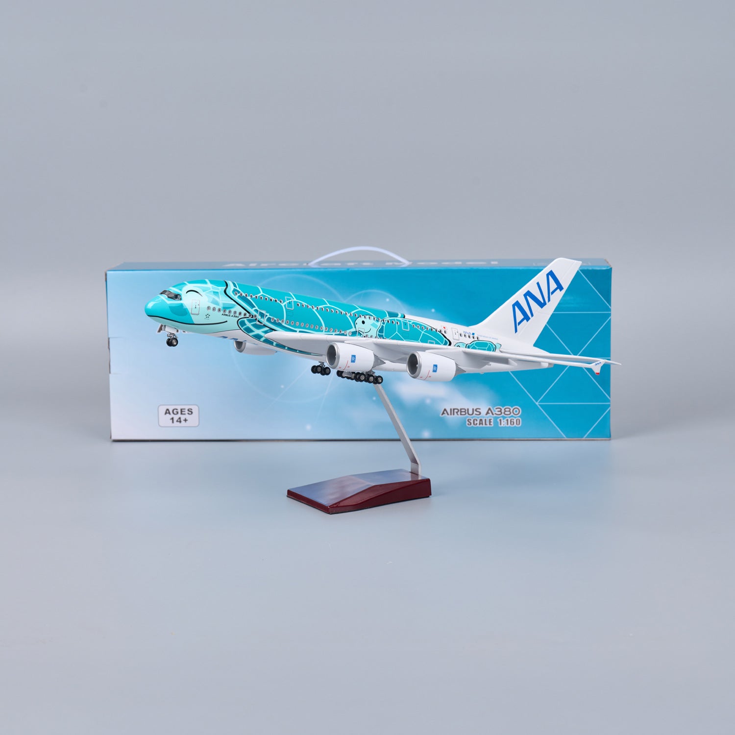 A380 ANA GREEN TURTLE - SCALE 1/160 - 47CM - 18,5 IN - AIRPLANE