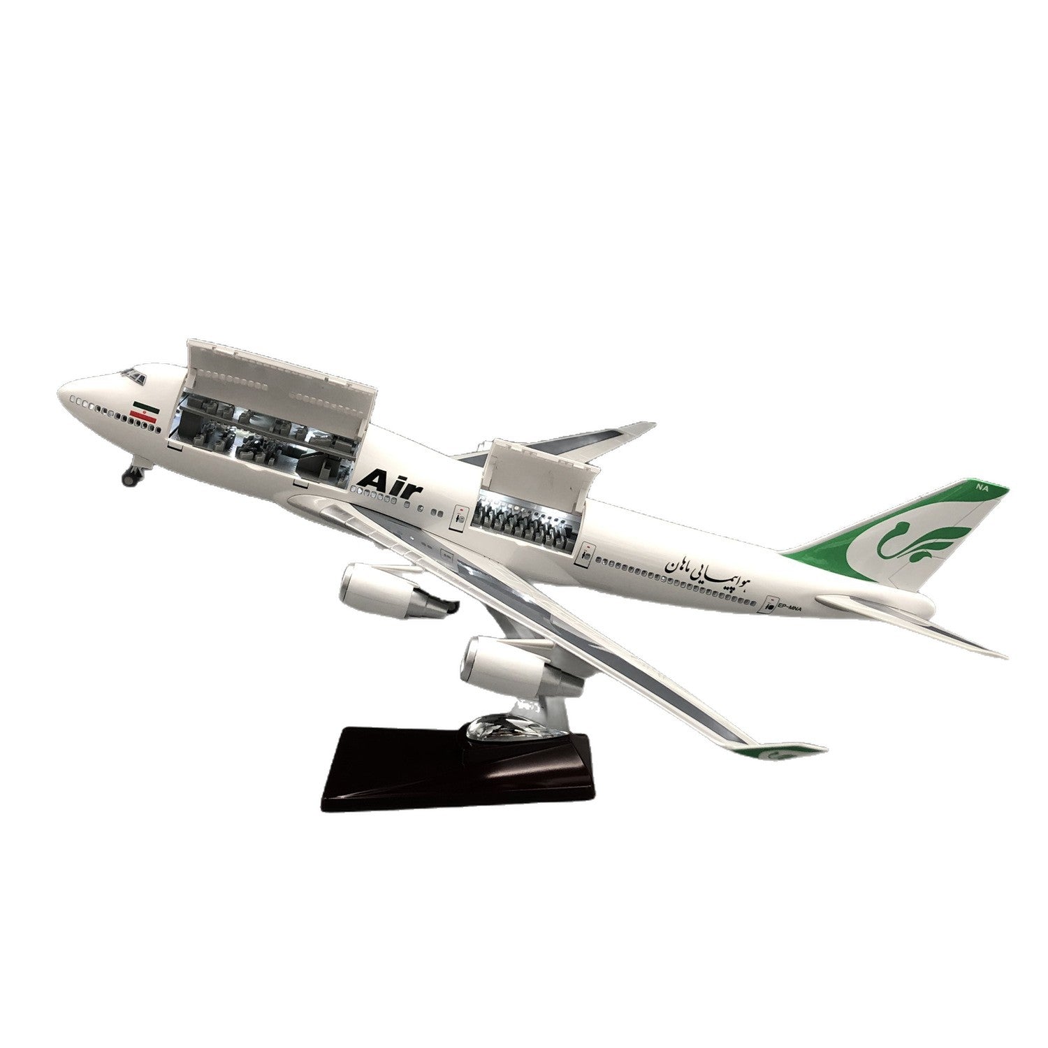 Mahan Air Boeing 747-400 1:150 – 47 cm / 18.5 in – Opening Cabin Interior & LED Lights