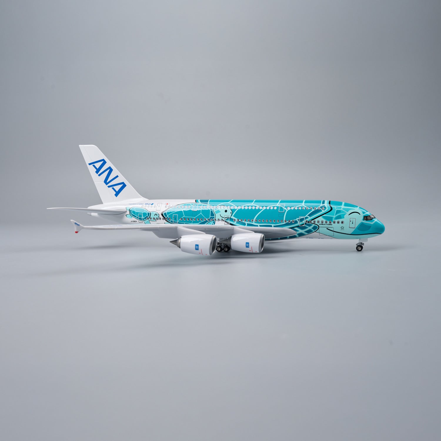 A380 ANA GREEN TURTLE - SCALE 1/160 - 47CM - 18,5 IN - AIRPLANE MODEL