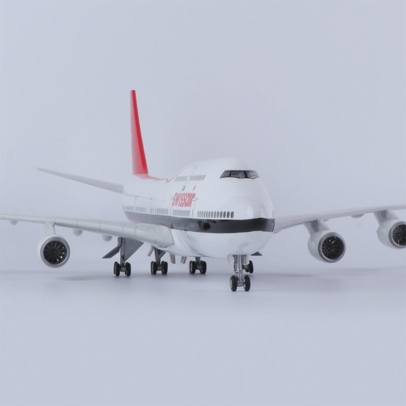 B747 Swiss - Escala 1/150 - 47 cm - 18,5 pulgadas 