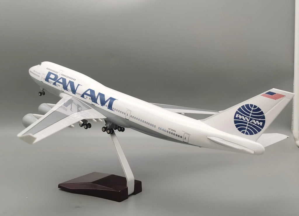 طائرة B747 بان آم - مقياس 1/150 - 47 سم - 18.5 بوصة - نموذج طائرة