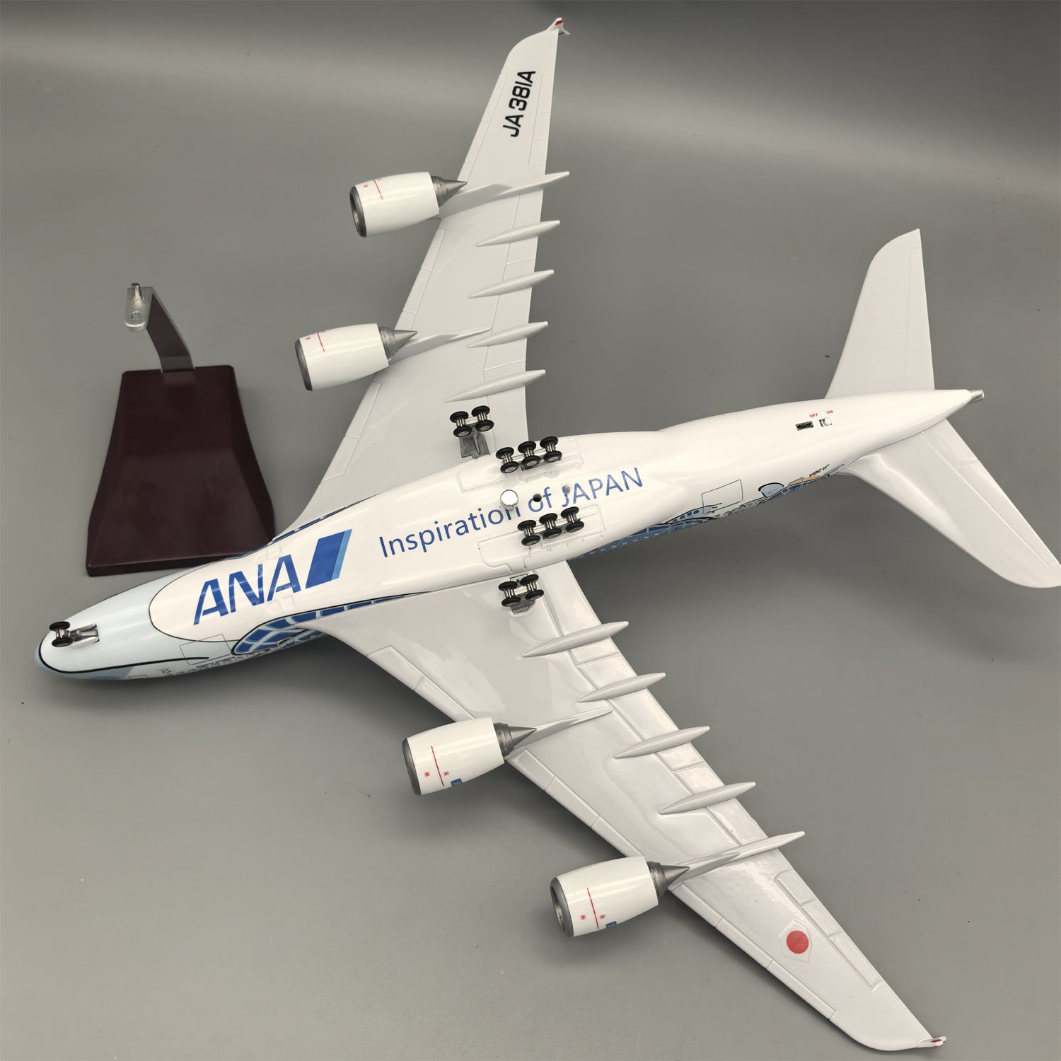 A380 ANA BLUE TURTLE - SCALE 1/160 - 47CM - 18,5 IN - AIRPLANE MODEL