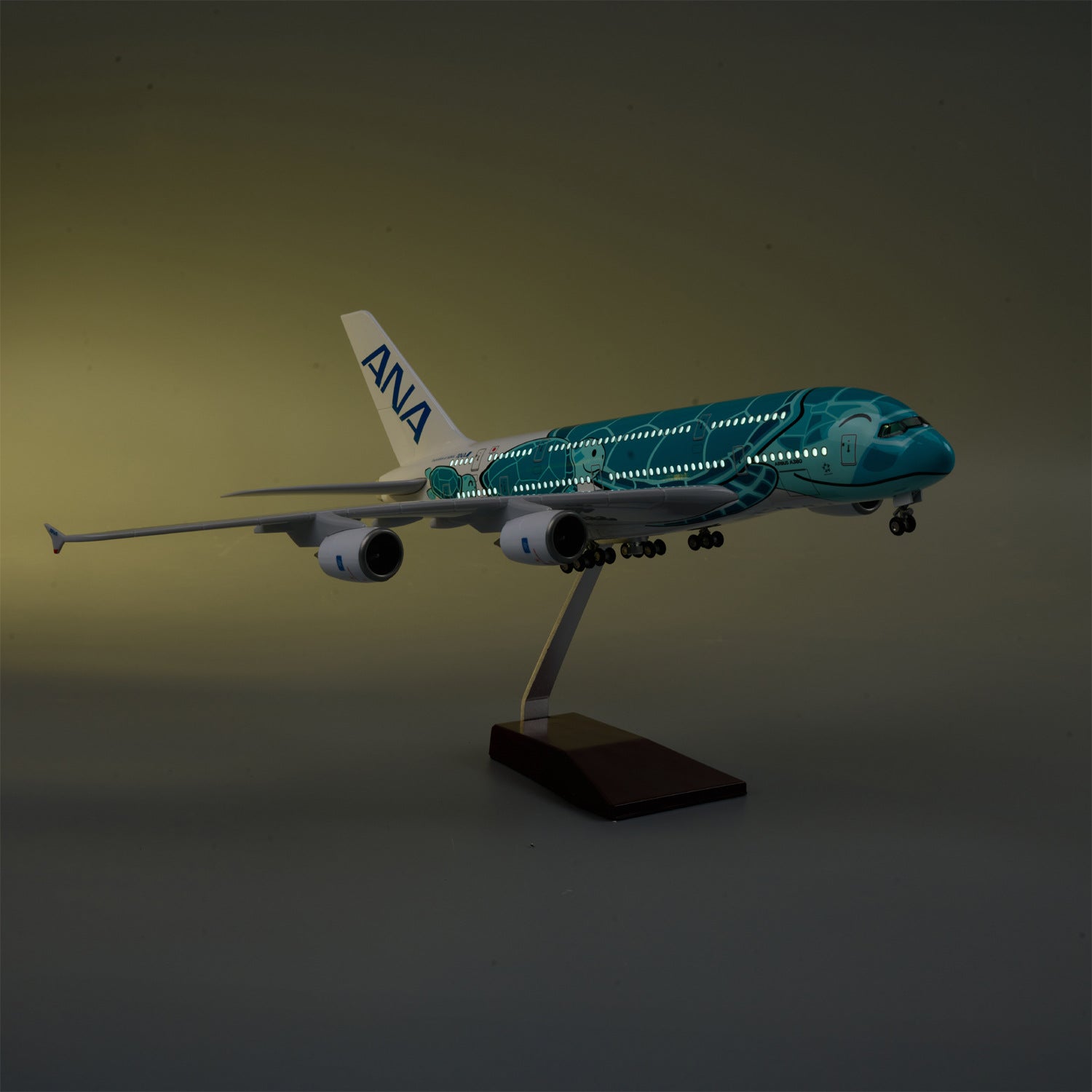 A380 ANA GREEN TURTLE - SCALE 1/160 - 47CM - 18,5 IN - AIRPLANE MODEL
