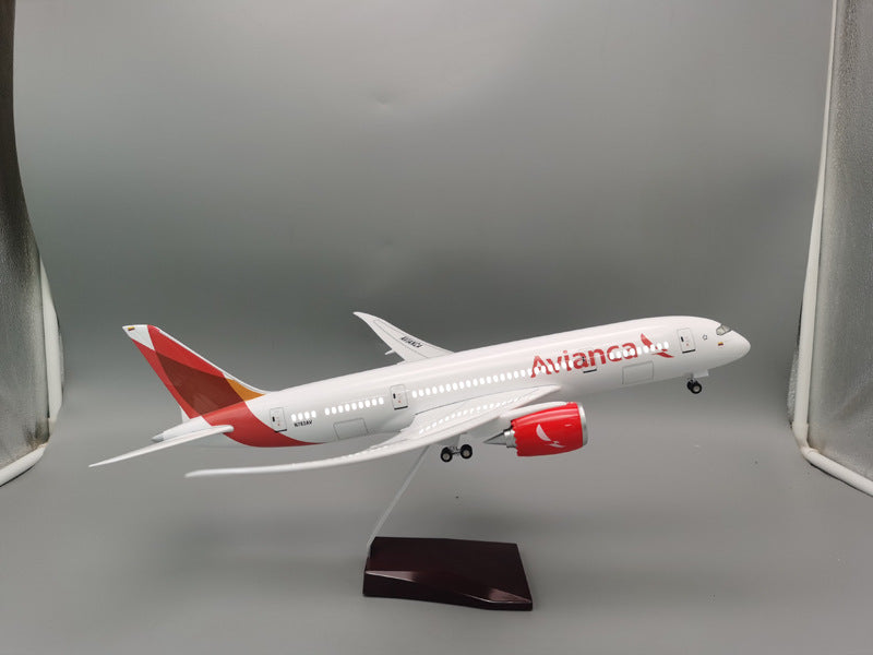 طائرة B787 Avianca - مقياس 1/130 - 43 سم - 16.9 بوصة - نموذج طائرة
