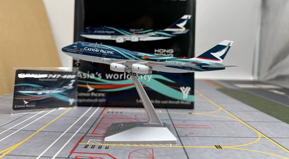 Cathay Pacific Boeing 747-400 Millennium/Asias World City Maßstab 1:400 YY Wings Alloy Airliner Modell