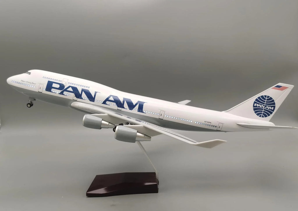 طائرة B747 بان آم - مقياس 1/150 - 47 سم - 18.5 بوصة - نموذج طائرة