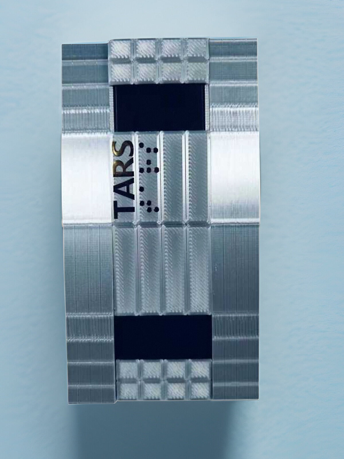 Robot TARS/CASE con perímetro interestelar y pantalla