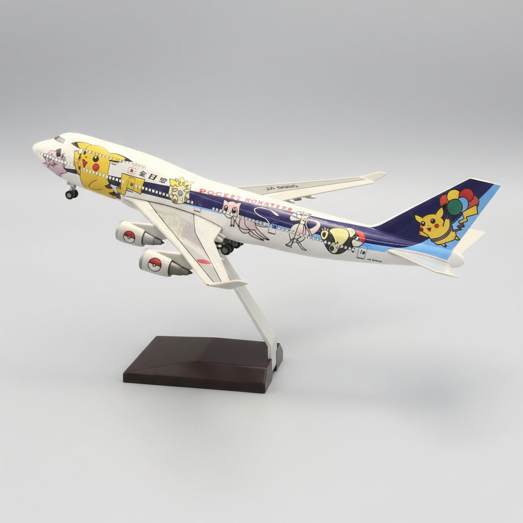 ANA All Nippon Airways Boeing 747-400 Pokémon Pikachu Edition 1:190 – 37 cm / 14.6 in – LED Lights
