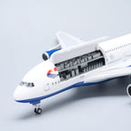 طائرة الخطوط الجوية البريطانية إيرباص A380 بمقياس 1:160 – 45.5 سم / 17.9 بوصة – أضواء LED تعمل بالصوت