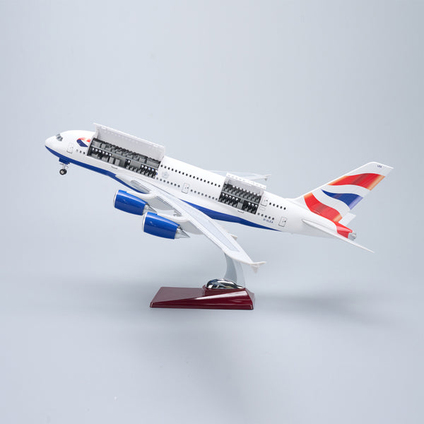 British Airways Airbus A380 1:160 – 45.5 cm / 17.9 in – Luces LED Activadas por Voz