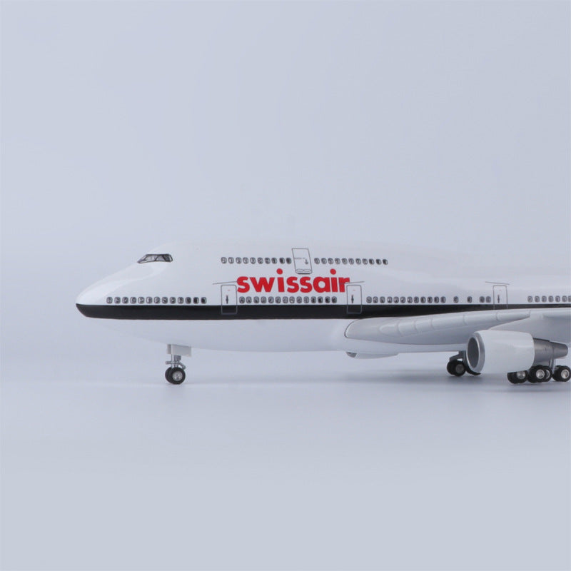 B747 Swiss - Escala 1/150 - 47 cm - 18,5 pulgadas 