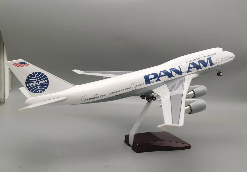 طائرة B747 بان آم - مقياس 1/150 - 47 سم - 18.5 بوصة - نموذج طائرة