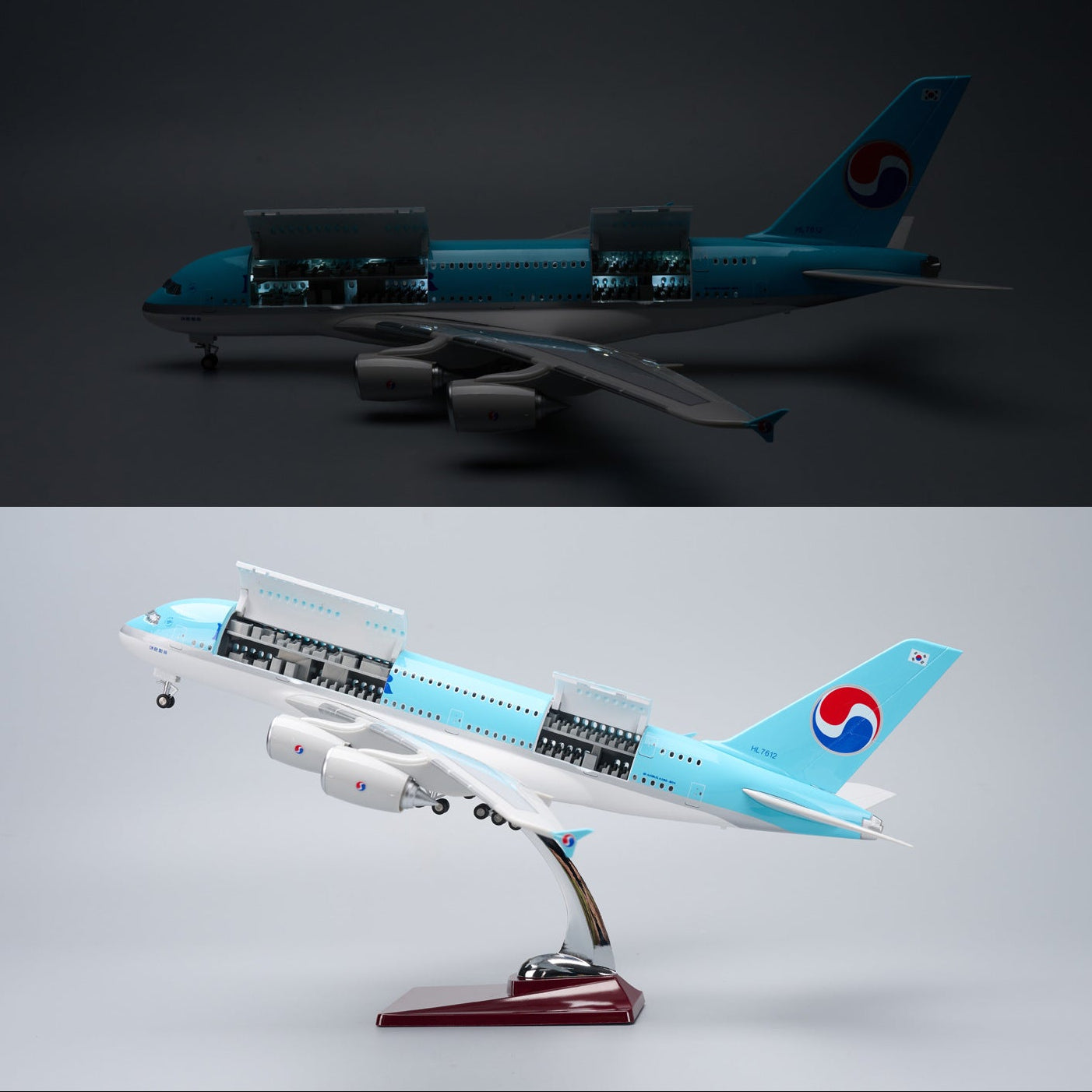 Korean Air Airbus A380 1:160 – 45.5 cm / 17.9 in – Opening Cabin Interior
