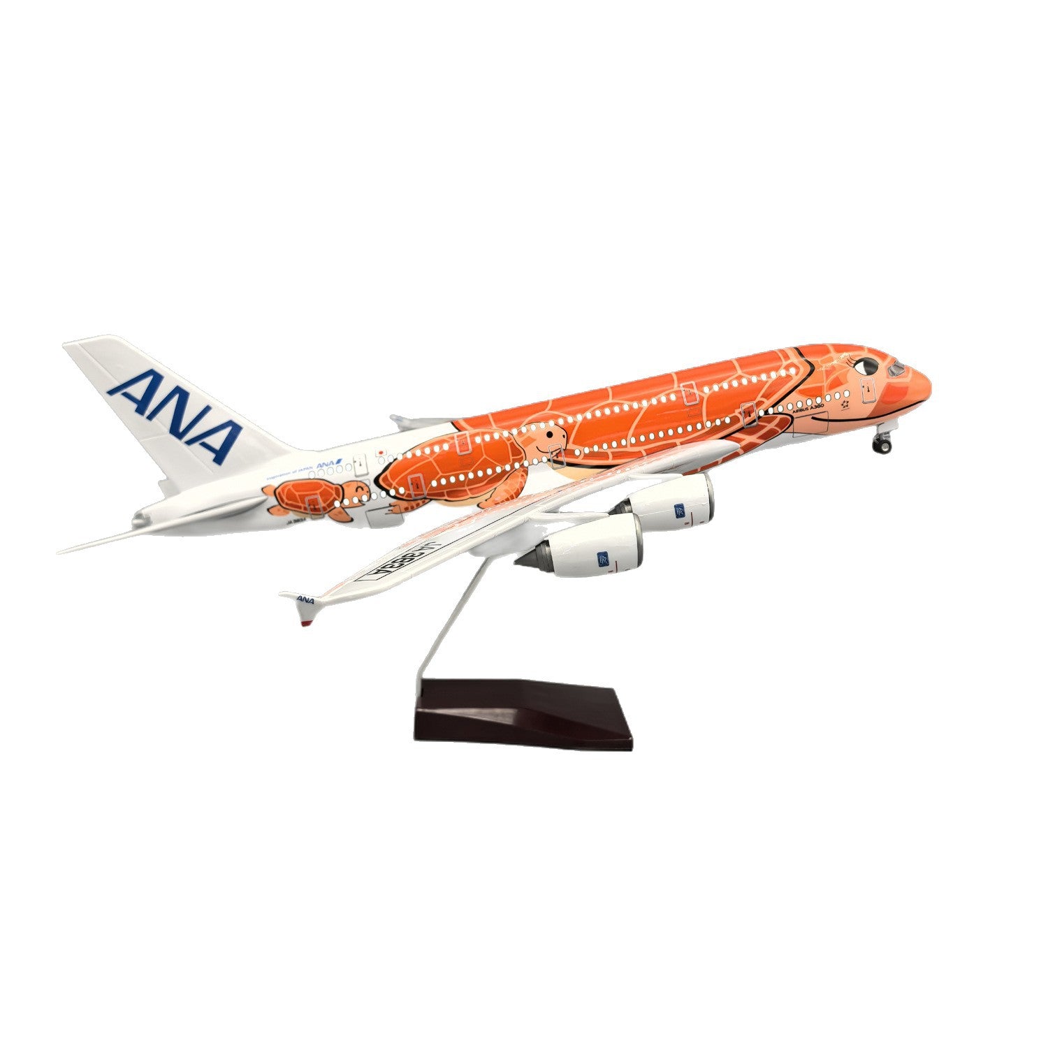 A380 ANA ORANGE TURTLE - SCALE 1/160 - 47CM - 18,5 IN - AIRPLANE MODEL