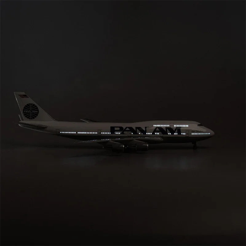 طائرة B747 بان آم - مقياس 1/150 - 47 سم - 18.5 بوصة - نموذج طائرة