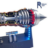 Modelo interactivo de motor turborreactor Rolls-Royce Aero con luces LED 