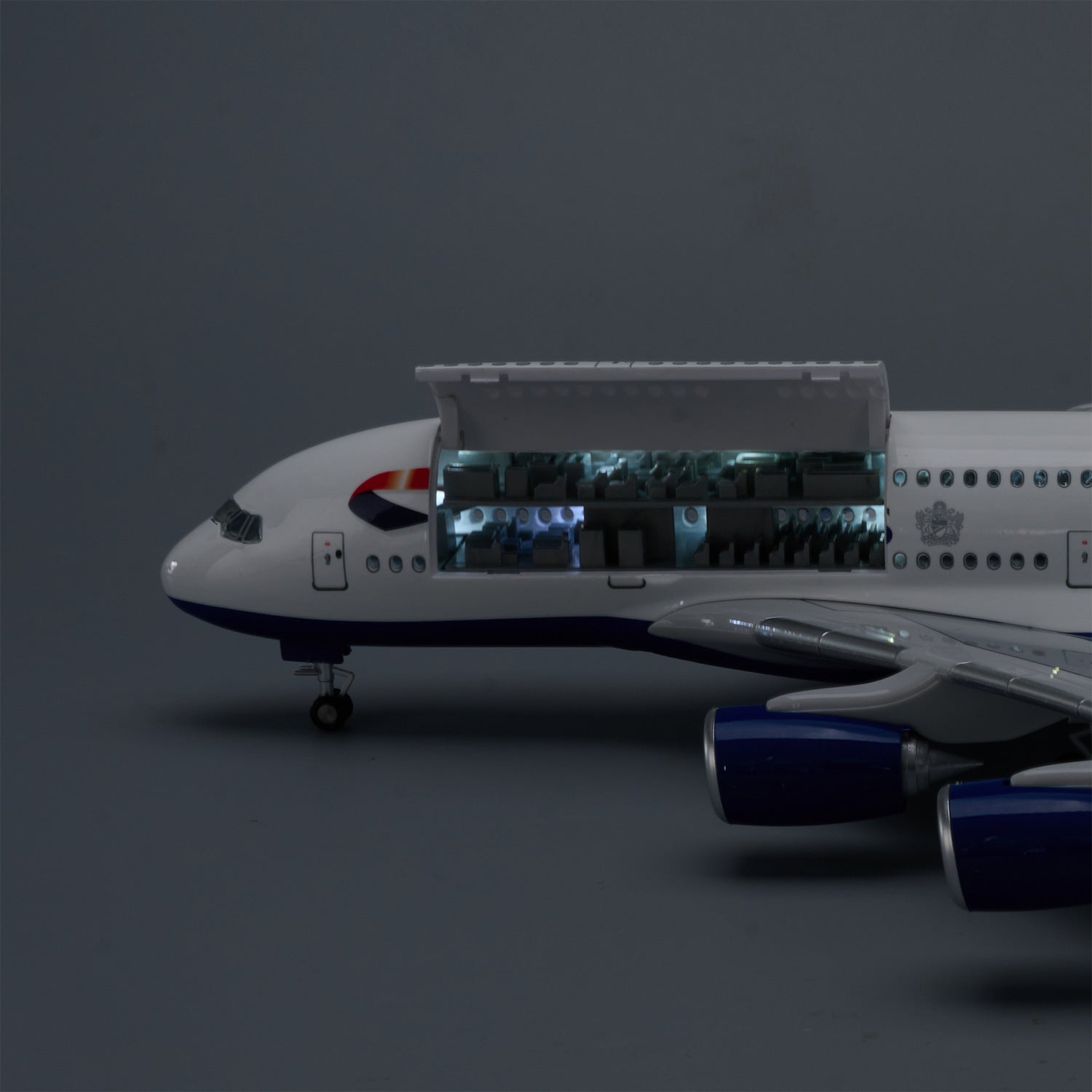 British Airways Airbus A380 1:160 – 45.5 cm / 17.9 in – Voice-Activated LED Lights