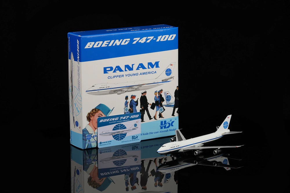 طائرة بوينج 747-100 من بان آم بمقياس 1:400، موديلات HX، 17.66 سم