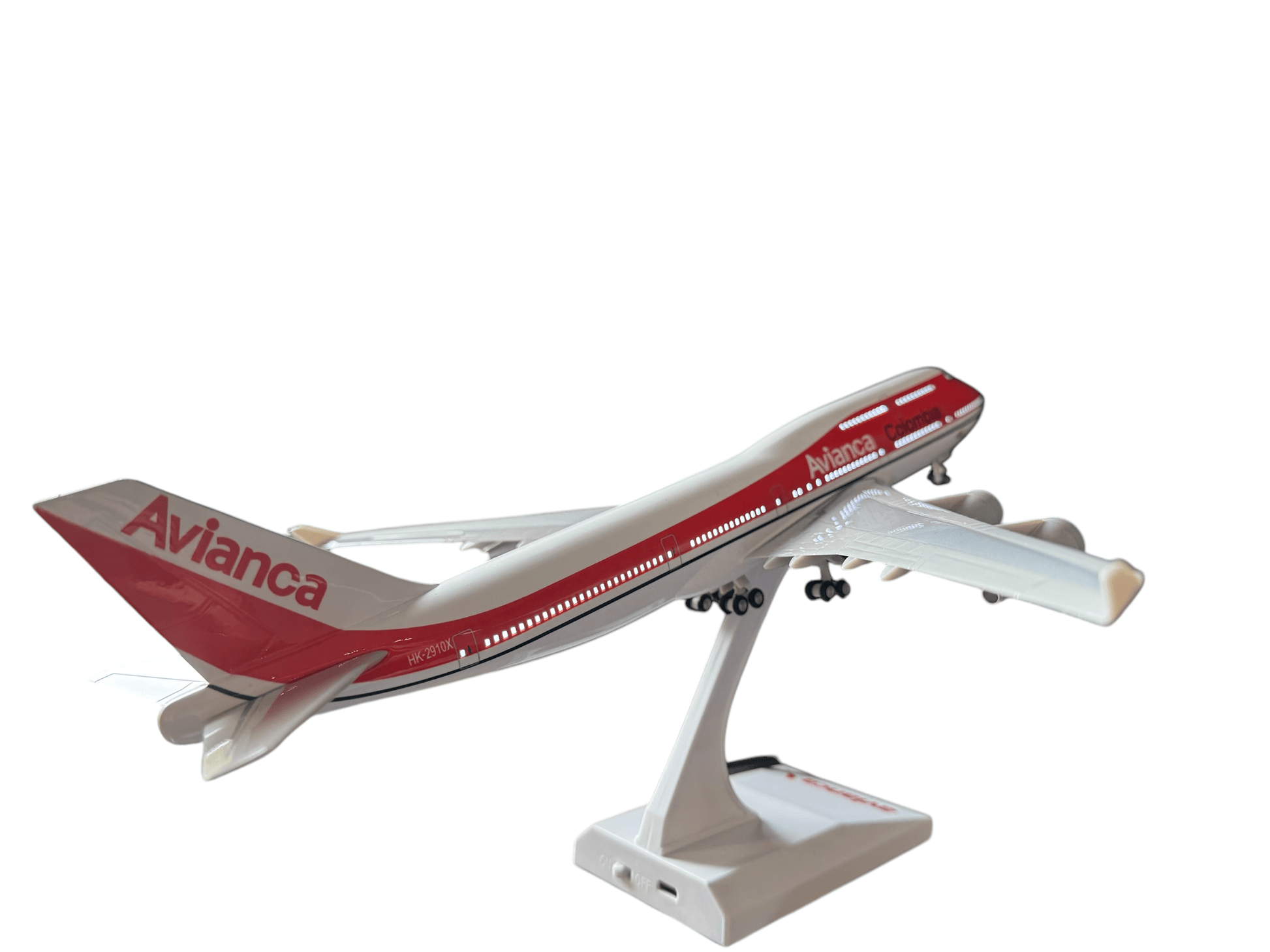 B747 AVIANCA - 30cm - 11.8in - LED y sonido - Modelo de avión