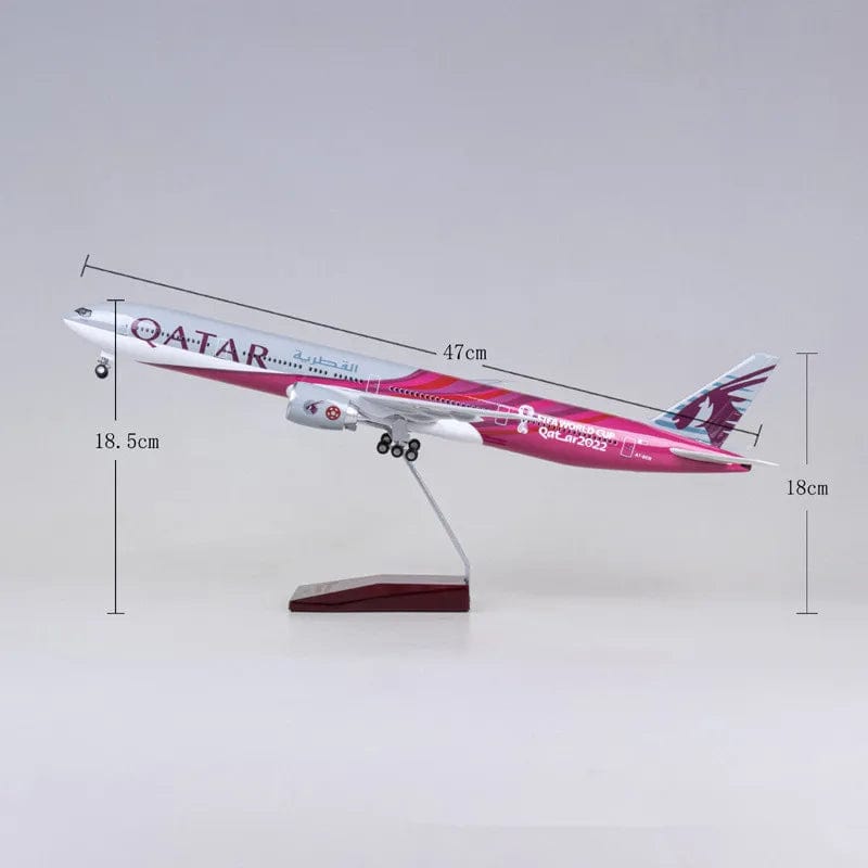 طائرة قطر B777 - كأس العالم - مقياس 1/150 - 47 سم - 18.5 بوصة