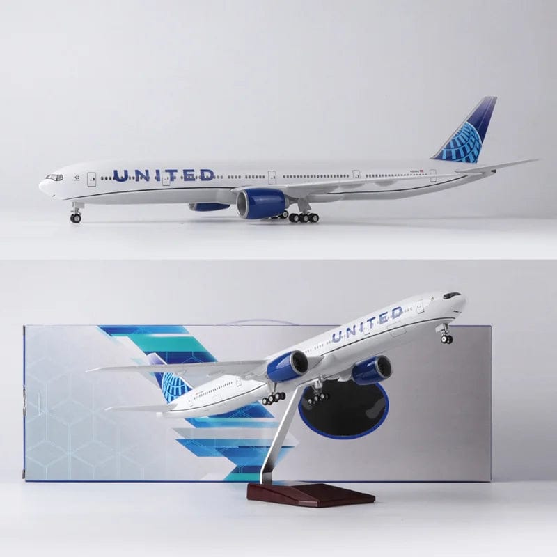 طائرة B777 United - مقياس 1/157 - 47 سم - 18.5 بوصة - نموذج طائرة