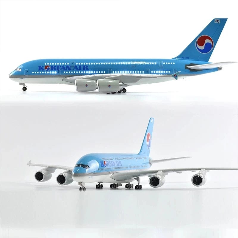 طائرة A380 كورية - مقياس 1/160 - 46 سم - 18.5 بوصة - نموذج طائرة