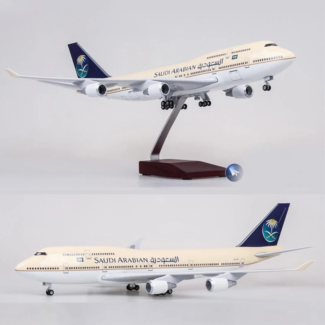 B747 Saudi Arabian Airlines - Scale 1/150 - 47cm - 18.5 in - Airplane Model