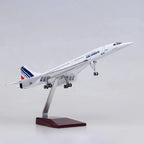 Concorde Air France – Modelo Ejecutivo Escala 1:125 – 50cm (19.68") – Edición LED Acústica y Resina de Alta Densidad