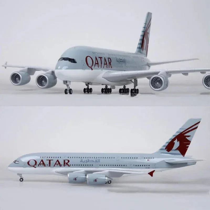طائرة A380 قطر - مقياس 1/160 - 47 سم - 18.5 بوصة - نموذج طائرة - Image 7