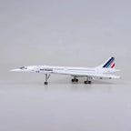 Concorde Air France – Modelo Ejecutivo Escala 1:125 – 50cm (19.68") – Edición LED Acústica y Resina de Alta Densidad