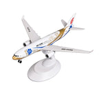Air China A330 Zichen livery scale model, 8-inch resin airliner on white display stand, front three-quarter view on white background