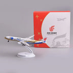 Air China A330 Zichen 8-inch model plane on display stand next to its Air China gift box
