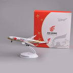 Air China A330 Zijin 8-inch model plane on display stand next to its Air China gift box