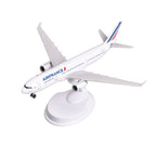 Air France Airbus A330 8-inch resin scale model on its white display stand, three-quarter view on white background