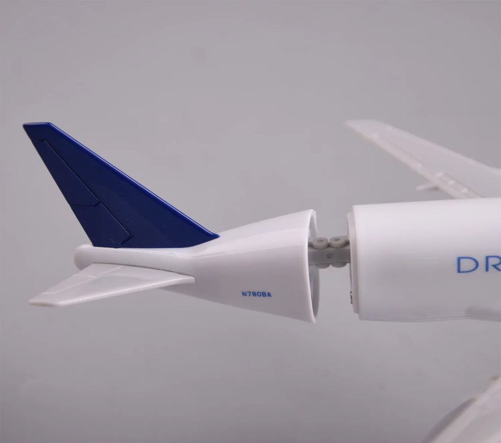 Close-up of the Dreamlifter tail section pulled back to open the cargo end