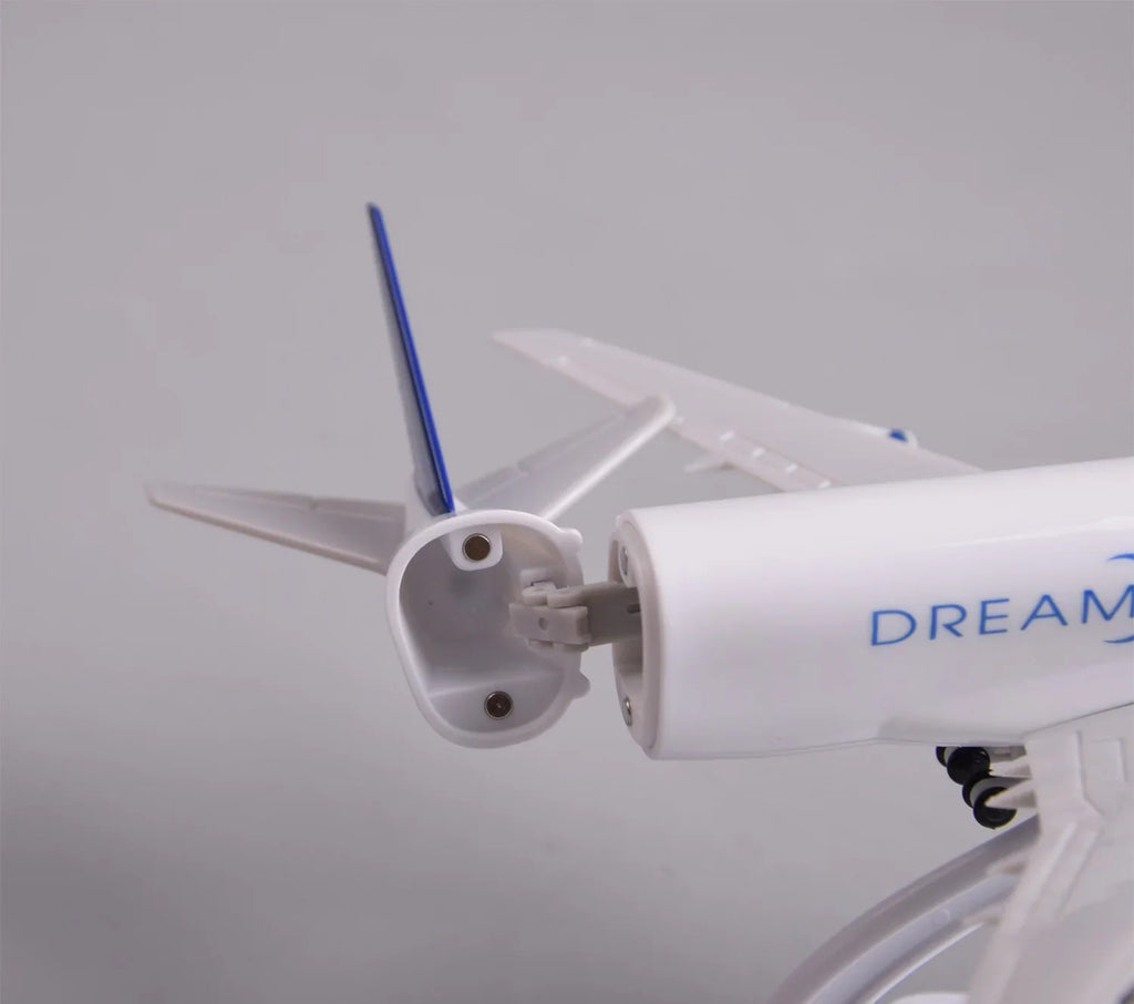 Close-up of the Dreamlifter tail section swung open to the side