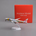 China Airlines A350 8-inch special-livery model on its display stand next to its red gift box