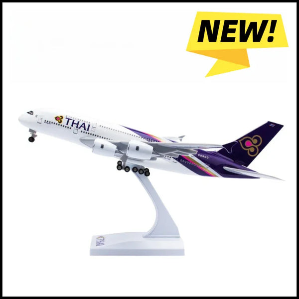 THAI A380 - 30 cm - 11,8 pulgadas - LED y sonido - Modelo de avión