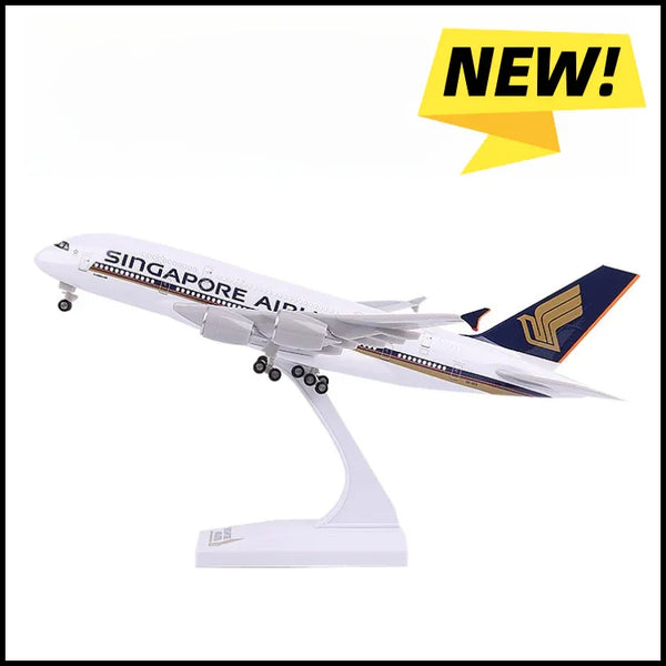 Singapur A380 - 30 cm - 11,8 pulgadas - LED y sonido - Modelo de avión